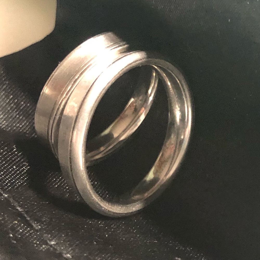 🛑CLEARANCE‼️ Breuning Sterling Silver 5mm width beveled striped band - Picture 10 of 16